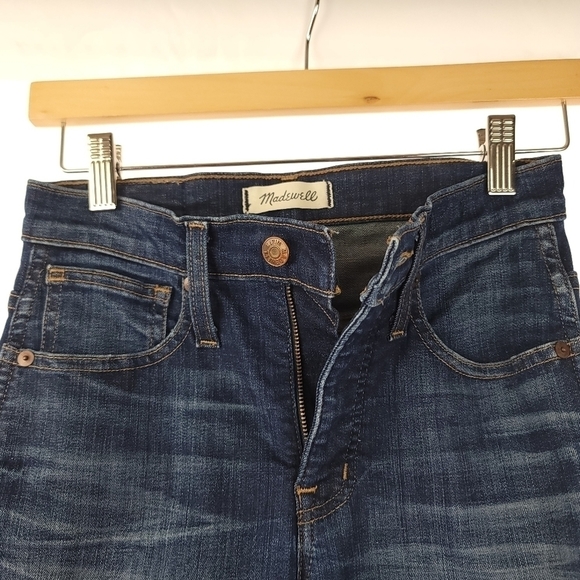 Madewell Slim Straight High Waist Blue Jean Sz 24 - Picture 6 of 10